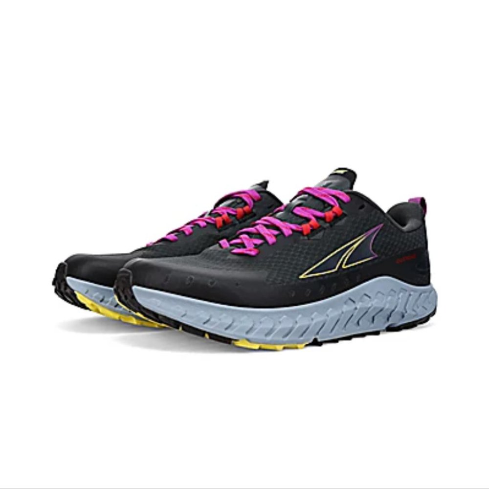 Altra Women's Outroad Trail Running + Hiking Shoes, 7.5 in Dark Grey / Blue EUC